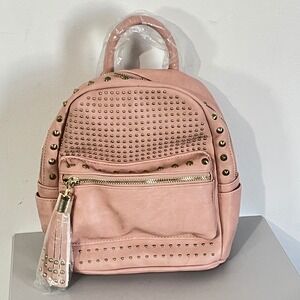 Brentano Mini Backpack Women OS Blush Pink Studded Vegan Leather CJ11555